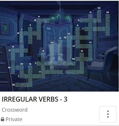 IRREGULAR VERBS - CROSSWORD