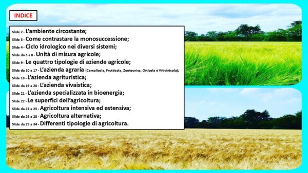 Introduzione alle scienze agrarie