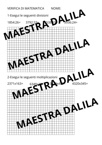Esercizi di matematica