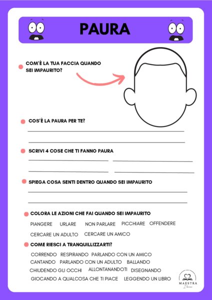 PERCORSO EMOZIONI: LA PAURA