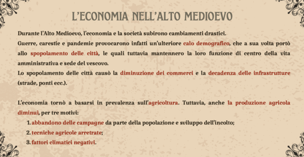 Economia e cultura nell'Alto Medioevo - presentazione digitale
