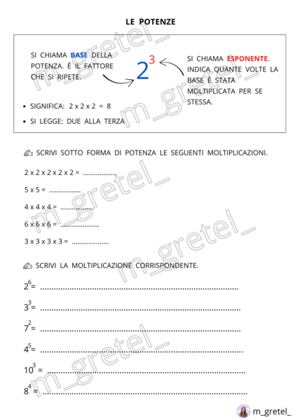 LE POTENZE