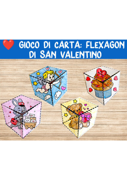 ❤️ Gioco di carta: Flexagon di San Valentino