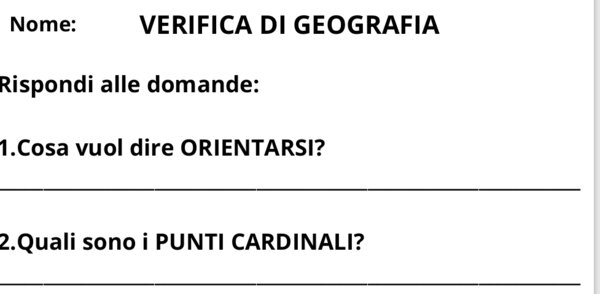 Verifica di geografia