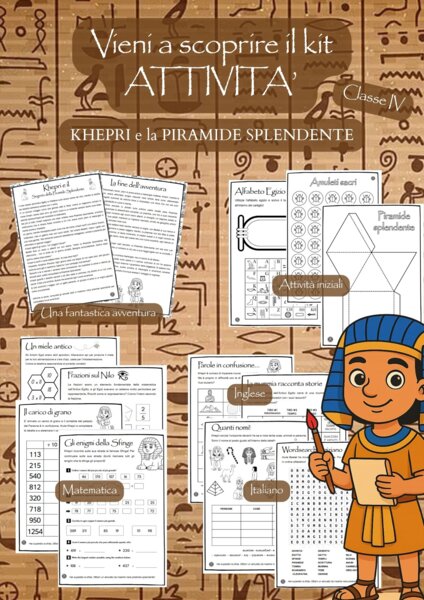 🏺✨ KIT DI ATTIVITÀ BACK TO SCHOOL – L’AVVENTURA DI KHPERI E LA PIRAMIDE SPLENDENTE 🏺✨