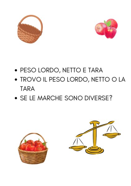 PESO LORDO; PESO NETTO; TARA