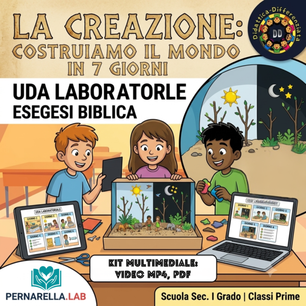 UDA La Creazione: Costruiamo il Mondo in 7 Giorni | Diorama 3D, Esegesi Biblica e Inclusione (PDF + Slides + Schede BES)