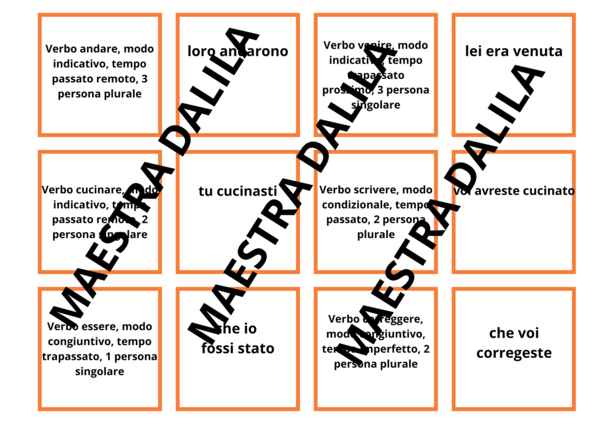 Memory dei verbi