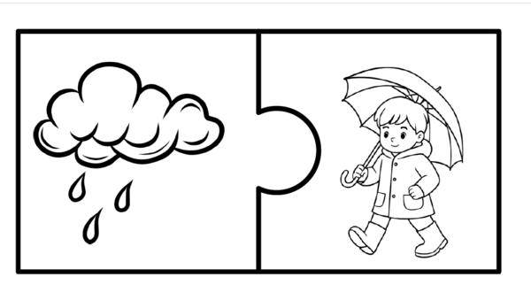 Puzzle a due pezzi causa effetto