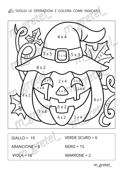 TABELLINE E HALLOWEEN