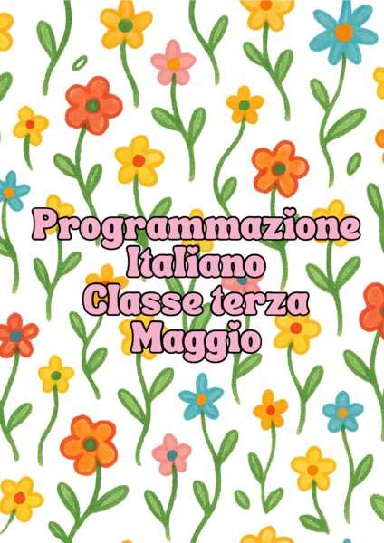Quaderno classe terza italiano maggio - giugno