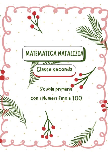 Matematica natalizia classe seconda scuola primaria