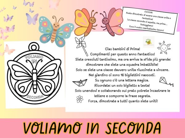 Caccia al tesoro in classe prima: VOLIAMO IN SECONDA