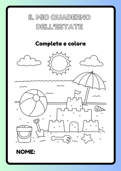COLOR BOOK DELL'ESTATE: il mio quaderno dell'estate