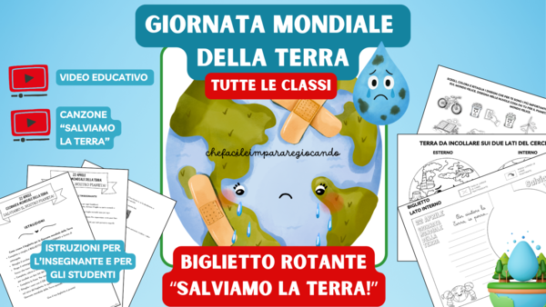 GIORNATA MONDIALE DELLA TERRA: BIGLIETTO POP-UP ROTANTE