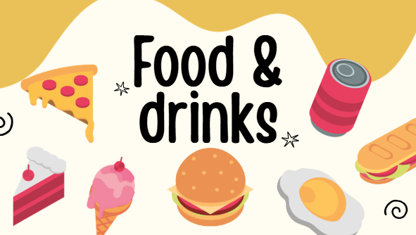 FOOD and DRINK flash cards