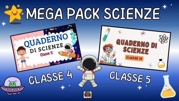 MEGA PACK QUADERNI DI SCIENZE per le  Classi 4ª e 5ª - 2 in 1 -