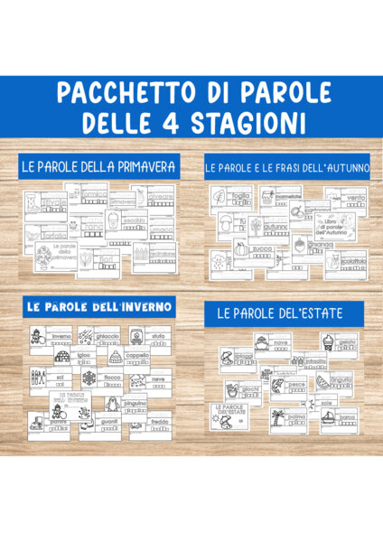 PACCHETTO DI PAROLE DELLE 4 STAGIONI