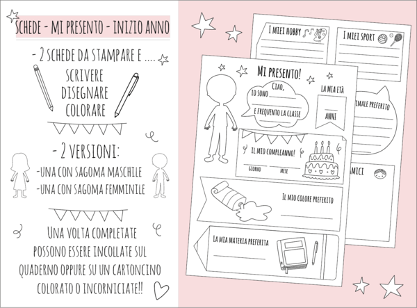 SCHEDE DI INIZIO ANNO “MI PRESENTO” – BACK TO SCHOOL