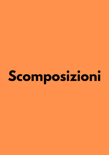 Scomposizioni