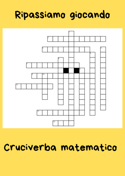 Cruciverba matematico