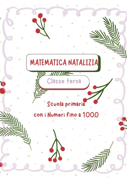 Matematica natalizia classe terza scuola primaria