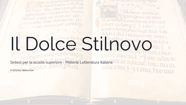 Il Dolce Stilnovo: Unità Didattica Completa + Verifica (PPTX Modificabile)