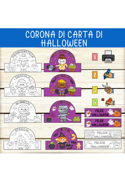 🎃 Corona di carta di Hallowee