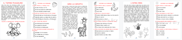LETTURE IN STAMPATO MAIUSCOLO CON COMPRENSIONE DEL TESTO