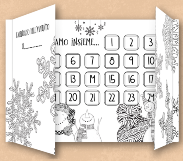 Calendario dell'avvento cartaceo