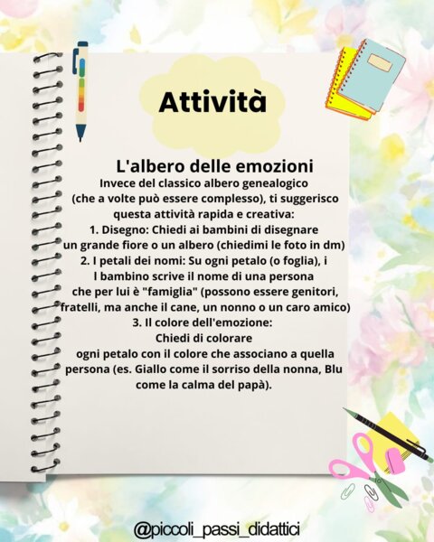 albero geneacologico attività emozionale