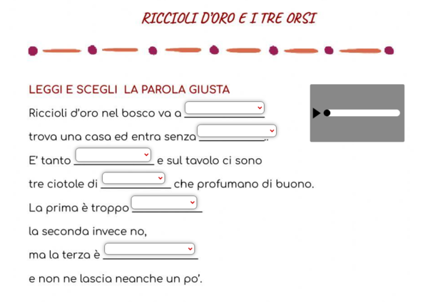 Riccioli d'Oro e i tre orsi