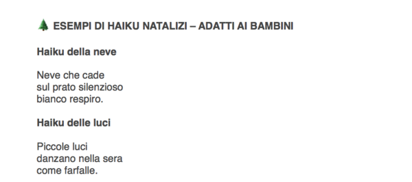 Guida alla scrittura di un Haiku per il Calendario dell'Avvento