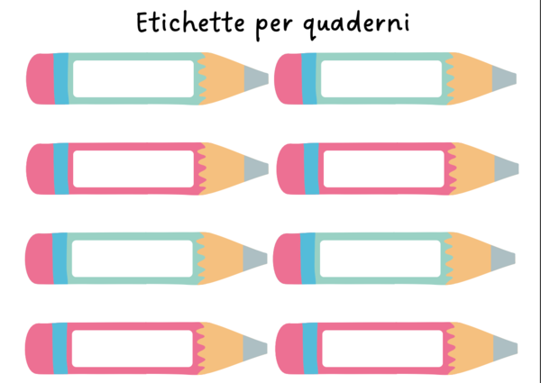 Etichette per quaderni