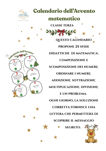 Calendario dell'avvento matematico cl3