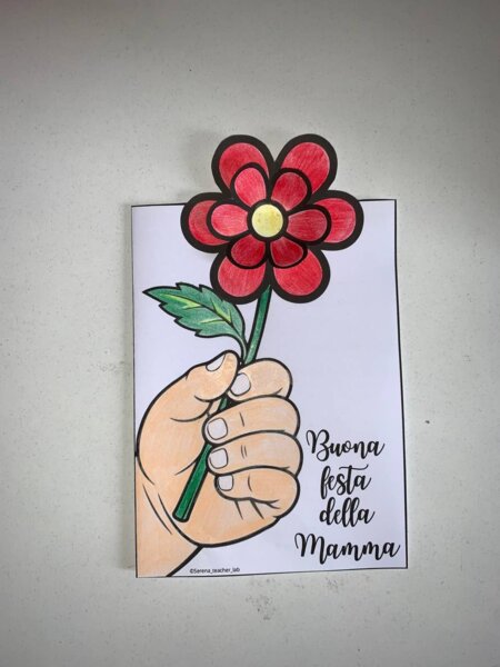 Biglietto fiorellino - Festa della mamma