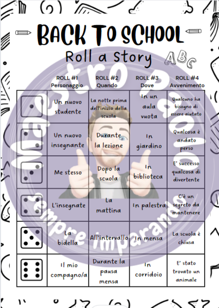 Roll A Story - Back to school