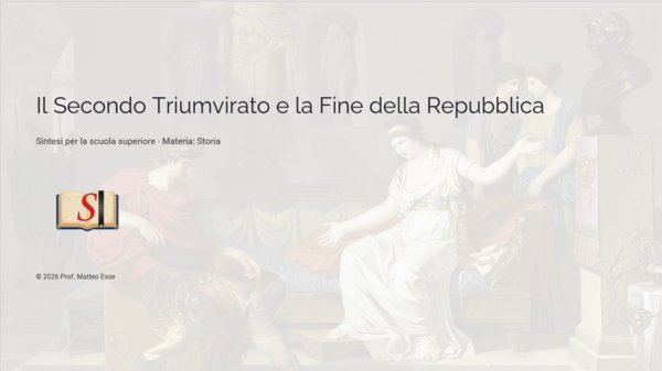 Il Secondo Triumvirato e la Fine della Repubblica – Kit Didattico Completo (Schede + Verifica + Griglia)
