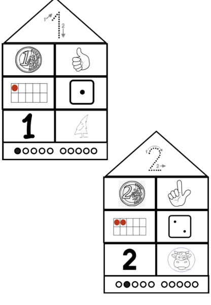 Puzzle casetta numeri da 1 a 10