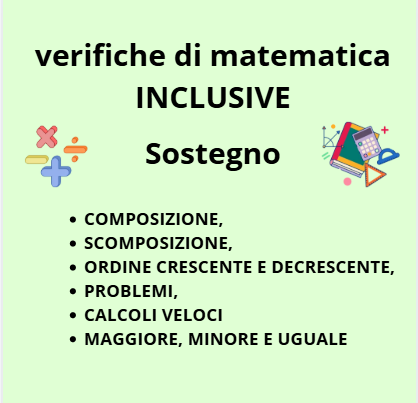 Verifiche di Matematica Inclusive (Fino al 9000): Composizione, Calcolo e Problemi | Materiale Inclusivo