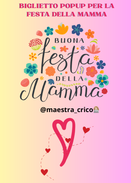 BIGLIETTO PER LA FESTA DELLA MAMMA