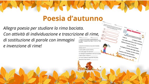 Poesia d'autunno - schede didattiche di italiano