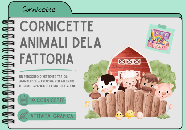 CORNICETTE ANIMALI DELLA FATTORIA di Vita da Mammestra