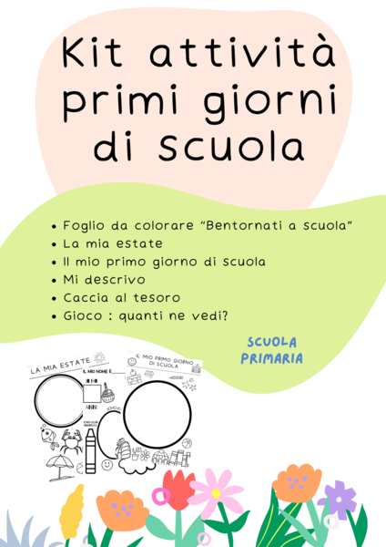 Attività primi giorni di scuola
