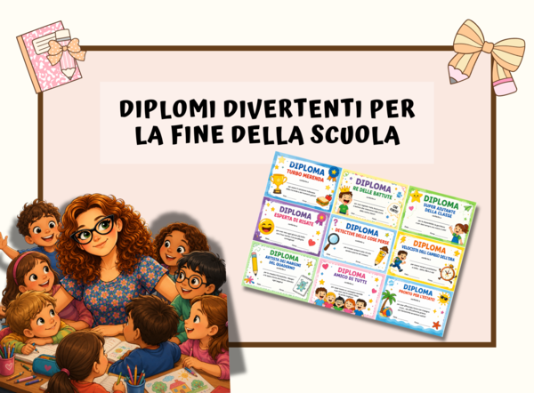 Diplomi divertenti per la fine della scuola