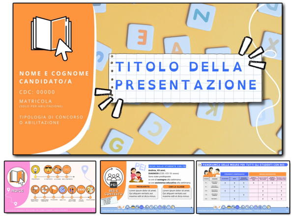 MODELLO CANVA di Lezione Simulata con INDICE LINKATO Scuola PRIMARIA(vuoto)