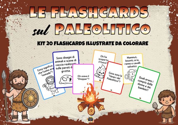 KIT 20 FLASHCARDS SUL PALEOLITICO