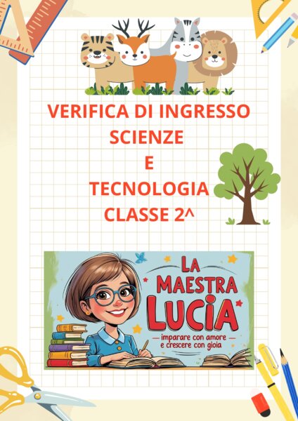 verifica di ingresso di scienze e tecnologia cl 2