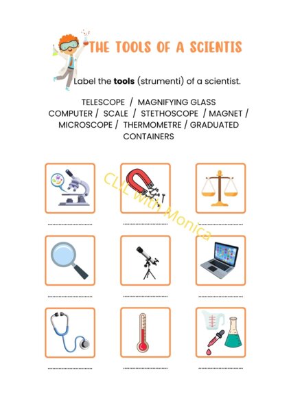 CLIL Scienze 3: gli strumenti degli scienziati - CLIL Science Year 3: the tools of a scientist