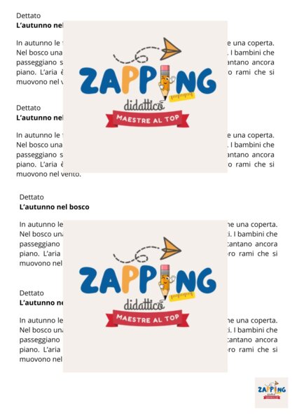 Dettato e comprensione autunnale